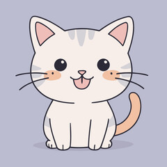 Vector illustration of a playful Cat for preschoolers' storytime