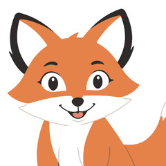 Vector illustration of a winsome Fox for children's literature