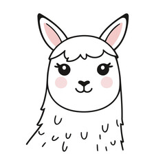 Vector illustration of an endearing Llama for kids' bedtime stories