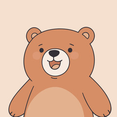 Cute Bear for toddlers vector illustration