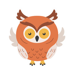 Cute Owl for early readers' adventure books vector illustration