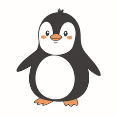 Vector illustration of a sweet Penguin for youngsters' imaginative journeys