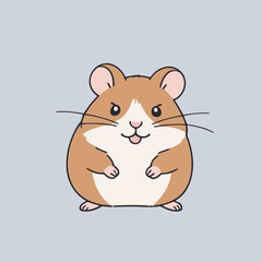 Cute Hamster for kids' storybook vector illustration
