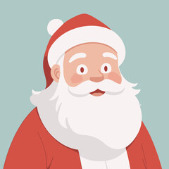 Vector illustration of a cute Santa for kids books