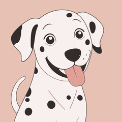 Cute vector illustration of a Dog for children book