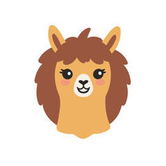 Cute Llama for children's literature vector illustration