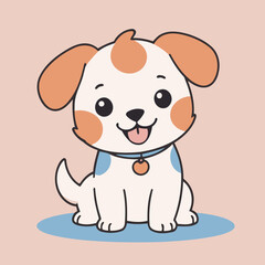 Cute Puppy vector illustration for children