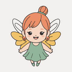 Cute vector illustration of a Fairy for youngsters' imaginative stories