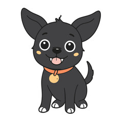 Vector illustration of a sweet Dog for youngsters' imaginative journeys