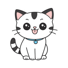 Cute vector illustration of a Kitten for children story book