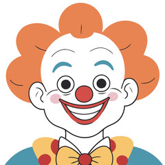 Cute vector illustration of a Clown for early readers' delight
