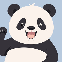 Vector illustration of an adorable Panda for young readers' books