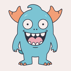 Vector illustration of an enchanting Monster for kids' storytelling