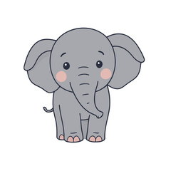 Cute Elephant for children story book vector illustration