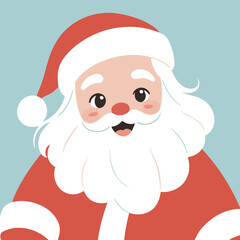 Vector illustration of a cute Santa for toddlers books