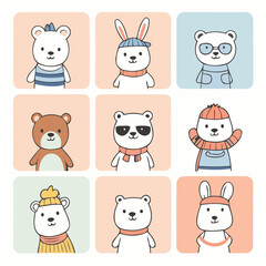 Vector illustration of a sweet Bear for youngsters' imaginative journeys