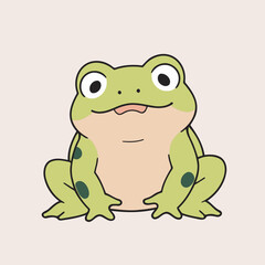 Cute Toad for children story book vector illustration