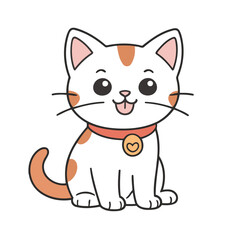 Vector illustration of an enchanting Kitten for kids' storytelling