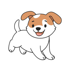 Fototapeta premium Cute vector illustration of a Dog for youngsters' picture books