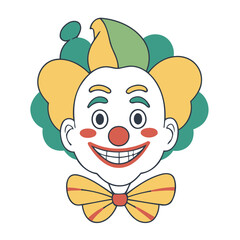 Cute Clown for preschoolers' storybook vector illustration