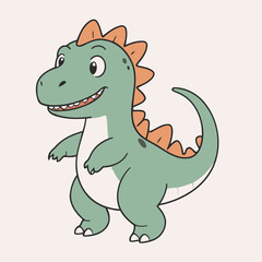 Cute Dino for kids' storytelling vector illustration