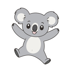 Cute vector illustration of a Koala for youngsters' picture books