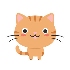 Cute Cat for children's literature vector illustration