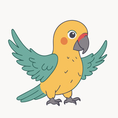 Cute Parrot for children vector illustration
