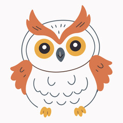 Vector illustration of a delightful Owl for early readers' enjoyment