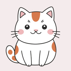 Cute Cathouse for toddlers' learning books vector illustration
