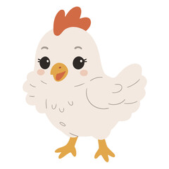 Vector illustration of a lovable Chicken for children's picture books