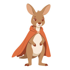 Vector illustration of a cute Kangaroo for toddlers