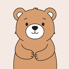 Vector illustration of an enchanting Bear for kids' storytelling