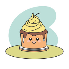 Cute Cake for kids vector illustration