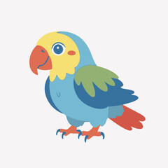 Cute Parrot vector illustration for children