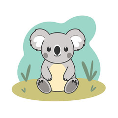 Vector illustration of a friendly Koala for little ones' joyful exploration