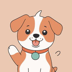 Vector illustration of a friendly Dog for little ones' joyful exploration