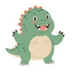 Obraz premium Cute Dino vector illustration for kids story book