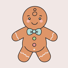 Cute vector illustration of a Gingerman for toddlers