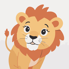 Vector illustration of a delightful Lion for early readers' enjoyment