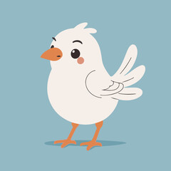 Cute Bird for kids' storybook vector illustration