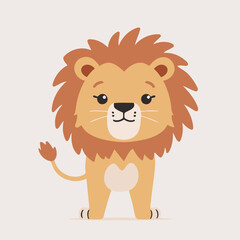 Vector illustration of a charming Lion for toddlers' learning adventures