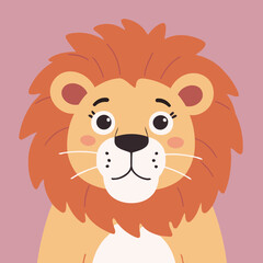 Vector illustration of a friendly Lion for little ones' joyful exploration