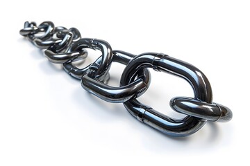 Obraz premium A strong chain connected to a large link
