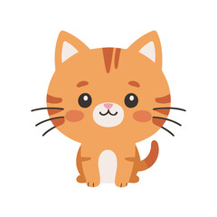 Vector illustration of a lovable Cat for children's picture books