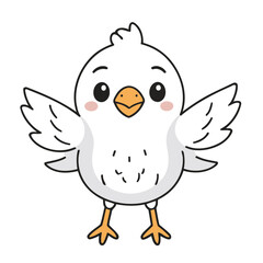 Vector illustration of a cute Bird for children story book