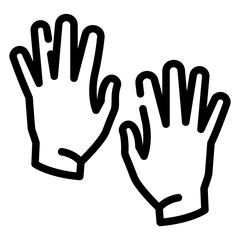 Obraz premium hand gloves outline icon