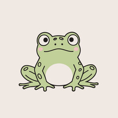 Cute Frog for children book vector illustration