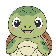 Vector illustration of a cute Turtle for toddlers