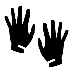 Obraz premium hand gloves glyph icon